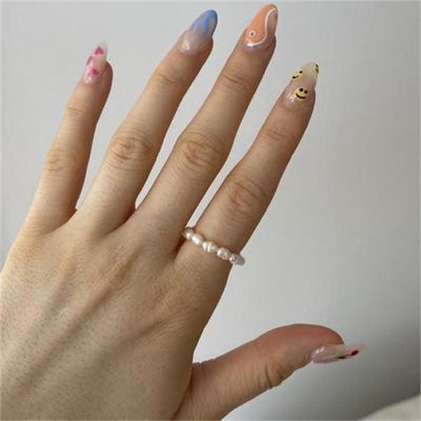 new minimalist multi bead freshwater pearl geometric rings women finger jewelry fashion adjustable elastic ring, Slivery;golden
new minimalist multi bead freshwater pearl geometric rings women finger jewelry fashion adjustable elastic ring, Slivery;golden