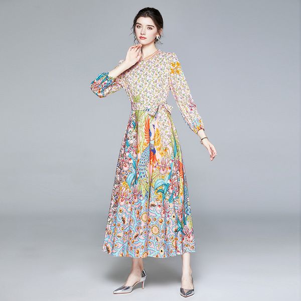 autumn vintage peacock flower print maxi dress women's long lantern sleeve o-neck hollow out belted shirt hoiday long dress, Black;gray
autumn vintage peacock flower print maxi dress women's long lantern sleeve o-neck hollow out belted shirt hoiday long dress, Black;gray