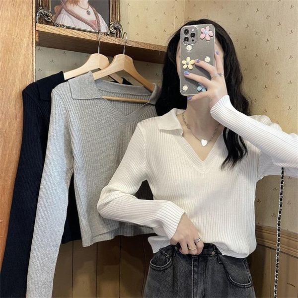 women's sweaters korean slim pullover women basic casual soft knitting solid black tees jumper long sleeve sueter mujer v-neck tshirts, White;black
women's sweaters korean slim pullover women basic casual soft knitting solid black tees jumper long sleeve sueter mujer v-neck tshirts, White;black
