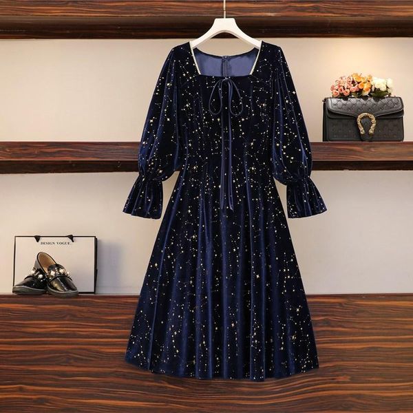 casual dresses 4xl plus size women elegant vintage blue velvet dress autumn winter 2021 long sleeve square collar bow knee length, Black;gray
casual dresses 4xl plus size women elegant vintage blue velvet dress autumn winter 2021 long sleeve square collar bow knee length, Black;gray