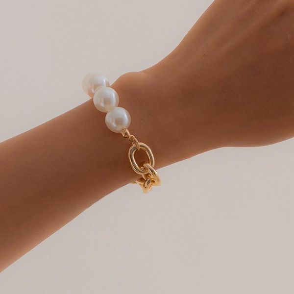 earrings & necklace punk imitation pearl lock chain for women wedding curb cuban beaded link charm bracelet bangles jewelry gift, Silver
earrings & necklace punk imitation pearl lock chain for women wedding curb cuban beaded link charm bracelet bangles jewelry gift, Silver