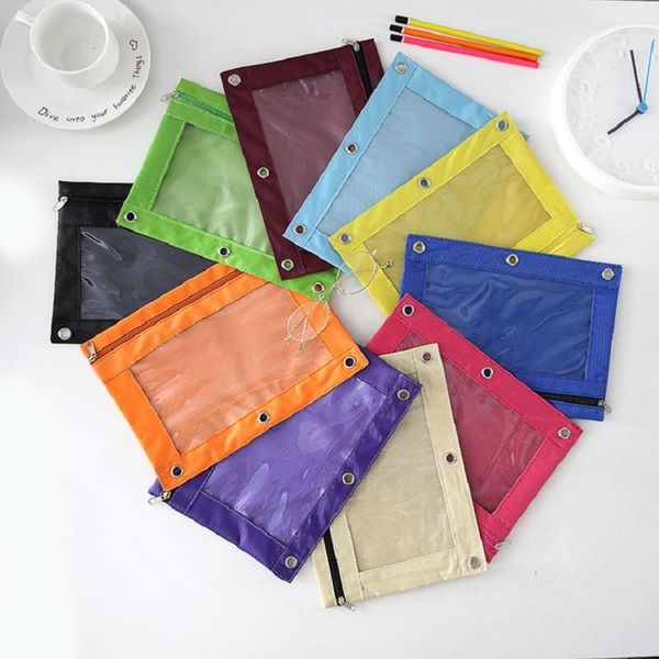 binder pencil pouch with zipper pulls, case rivet enforced 3 ring bag school supplies stationery organizer bags
binder pencil pouch with zipper pulls, case rivet enforced 3 ring bag school supplies stationery organizer bags