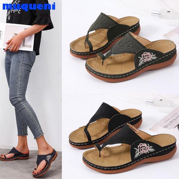 slippers muqueni women's sandals ladies clip toe wedges thong shoes 2021 fashion embroidery platform buckle casual female beach, Black
slippers muqueni women's sandals ladies clip toe wedges thong shoes 2021 fashion embroidery platform buckle casual female beach, Black