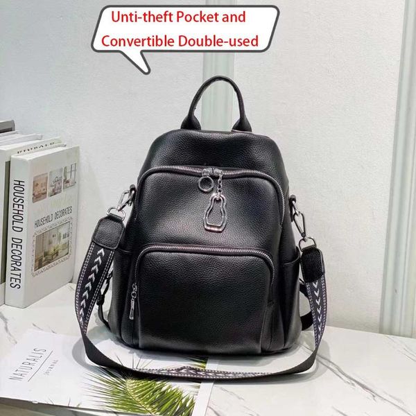 backpack classical double-used unti-theft soft genuine leather shoulder bag with many pockets
backpack classical double-used unti-theft soft genuine leather shoulder bag with many pockets