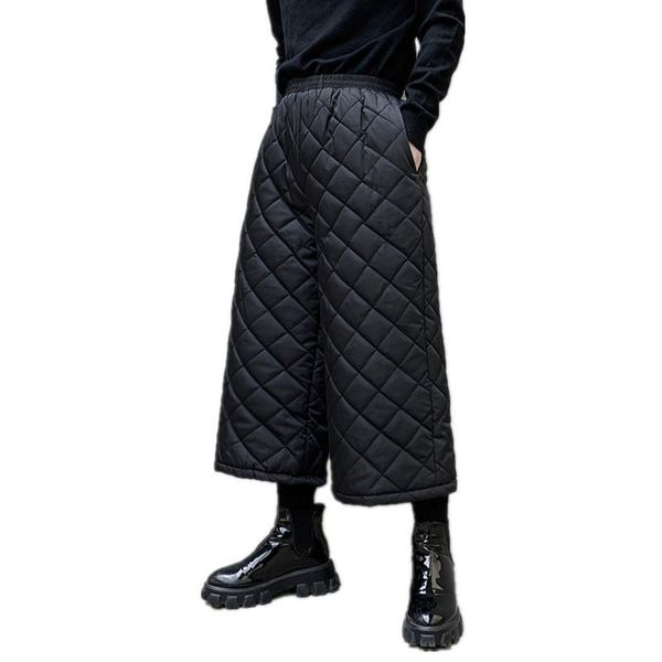 men's pants m-xlwinter sb dark loose plaid straight casual plus cotton wide-leg quarter tide., Black
men's pants m-xlwinter sb dark loose plaid straight casual plus cotton wide-leg quarter tide., Black