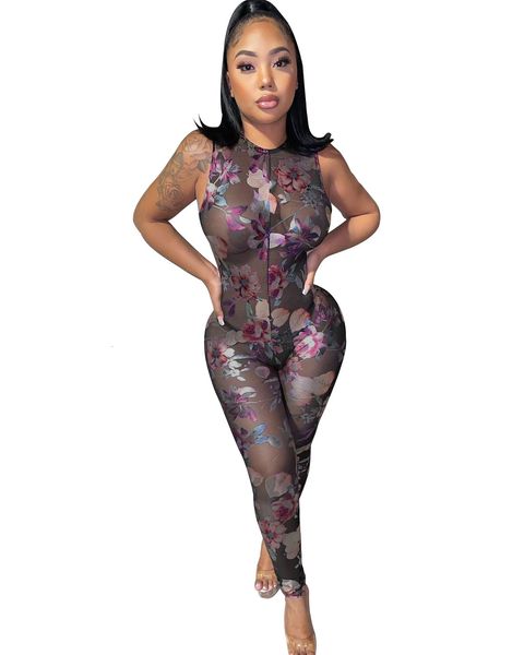sleeveless print women jumpsuit see through mesh lady o-neck backless night club party ny bodycon rompers 2021 spring, Black;white
sleeveless print women jumpsuit see through mesh lady o-neck backless night club party ny bodycon rompers 2021 spring, Black;white