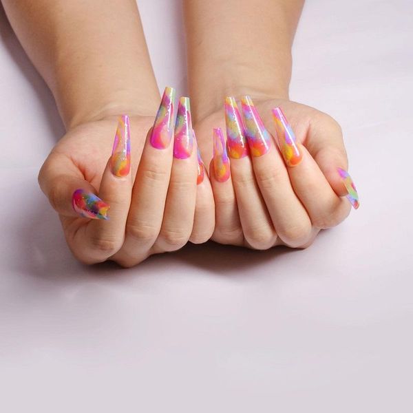false nails durable reusable translucent wave rainbow extra long press on glitter goldfoil colorful coffin fake sm14210413, Red;gold
false nails durable reusable translucent wave rainbow extra long press on glitter goldfoil colorful coffin fake sm14210413, Red;gold