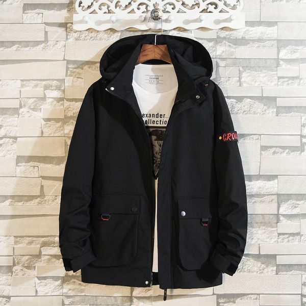 men's jackets plus size gray black hooded big pockets mens 2021 winter casual male zipper coats oversize, Black;brown
men's jackets plus size gray black hooded big pockets mens 2021 winter casual male zipper coats oversize, Black;brown