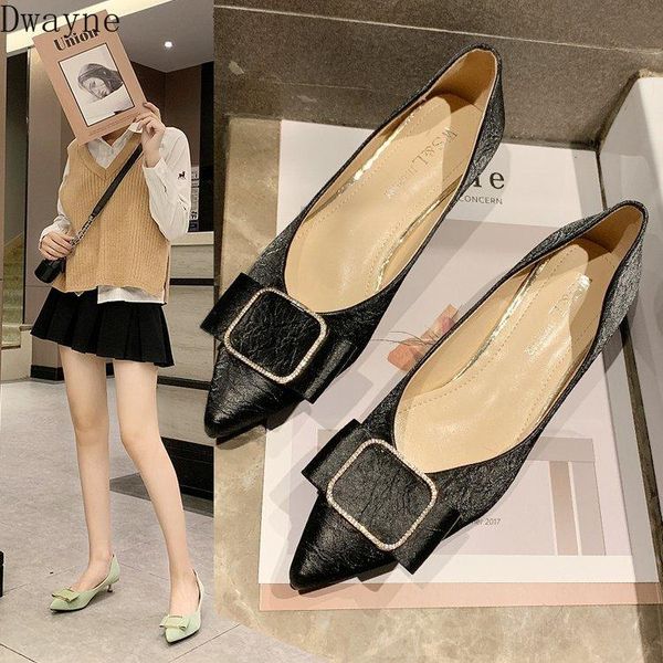 dress shoes fashion small fresh high heels square buckle butterfly-knot single shallow mouth wild women's stiletto pointed pumps, Black
dress shoes fashion small fresh high heels square buckle butterfly-knot single shallow mouth wild women's stiletto pointed pumps, Black