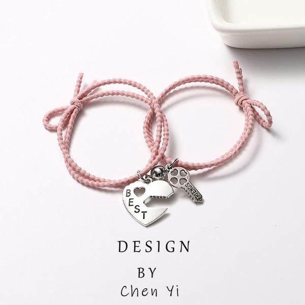 charm bracelets paired heart key pendant couple bracelet for lover friends handmade braided elastic rope magnet matching braclet attract bra, Golden;silver
charm bracelets paired heart key pendant couple bracelet for lover friends handmade braided elastic rope magnet matching braclet attract bra, Golden;silver