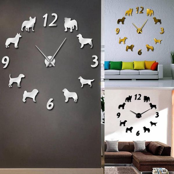 wall clocks dog 3d watch clock living room quartz acrylic mirror effect home decoration stickers
wall clocks dog 3d watch clock living room quartz acrylic mirror effect home decoration stickers