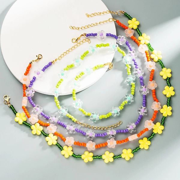 2021 bohemian bead simple flower choker necklace korea colorful little acrylic bead short clavicle collar for women girls, Golden;silver
2021 bohemian bead simple flower choker necklace korea colorful little acrylic bead short clavicle collar for women girls, Golden;silver