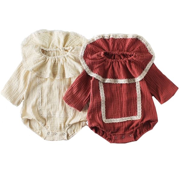 cotton ruffled collar twins clothes long sleeve baby girls bodysuits toddler clothing 210417, White
cotton ruffled collar twins clothes long sleeve baby girls bodysuits toddler clothing 210417, White