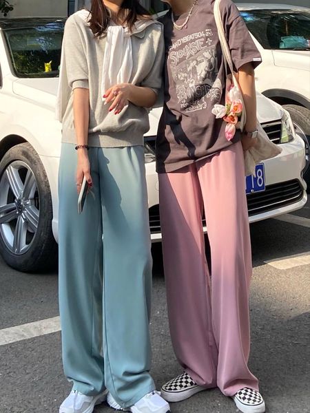 women's pants & capris wide leg summer thin high waist cool leisure air straight suit floor, Black;white
women's pants & capris wide leg summer thin high waist cool leisure air straight suit floor, Black;white
