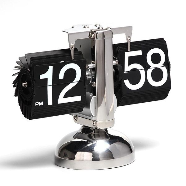 retro flip over clock stainless steel internal gear operated quartz small scale table desk decor & clocks
retro flip over clock stainless steel internal gear operated quartz small scale table desk decor & clocks
