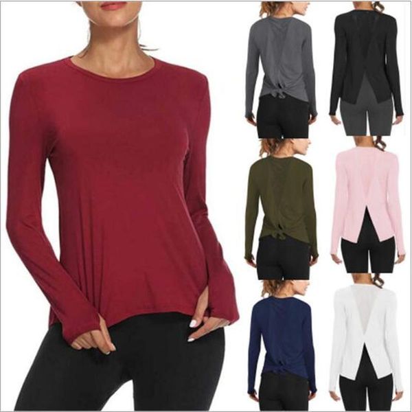 women's t-shirt t-shirts women jumpers long sleeve woman pullovers female sports yoga breathable o-neck cloth solid color tee shirt c0, White
women's t-shirt t-shirts women jumpers long sleeve woman pullovers female sports yoga breathable o-neck cloth solid color tee shirt c0, White