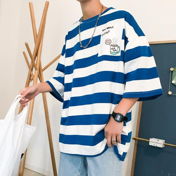 short sleeve t shirts men striped cropped summer graphic tees fashion shirt casual cotton arrival 2021 men's t-shirts, White;black
short sleeve t shirts men striped cropped summer graphic tees fashion shirt casual cotton arrival 2021 men's t-shirts, White;black