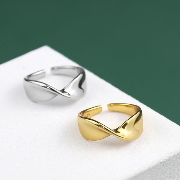 real 925 sterling silver wedding twist ring classic round finger women engagement jewelry gift cluster rings, Golden;silver
real 925 sterling silver wedding twist ring classic round finger women engagement jewelry gift cluster rings, Golden;silver