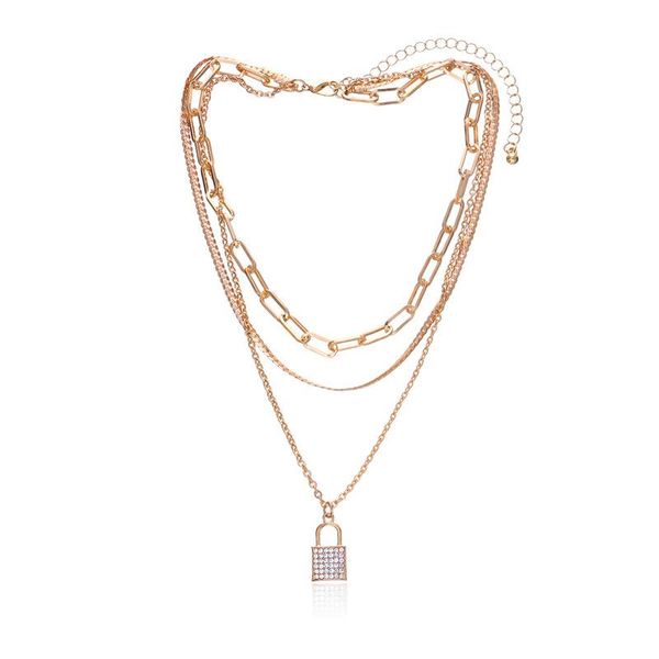 pendant necklaces vintage multilayer choker rhinestones lock chain necklace for women gold silver color collar party fashion jewelry gift
pendant necklaces vintage multilayer choker rhinestones lock chain necklace for women gold silver color collar party fashion jewelry gift