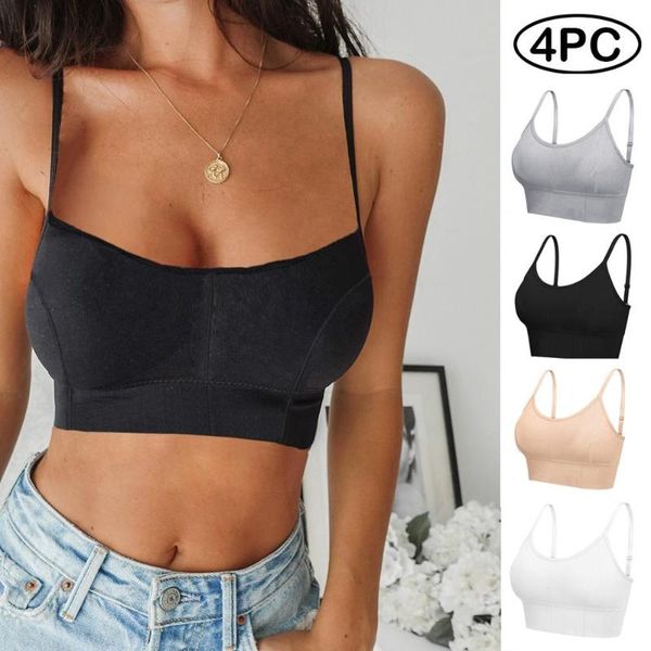 bras 4pcs fashion seamless underwear women wireless vest fitness female push up bra brassiere intimate lingerie modis bralette lady, Red;black
bras 4pcs fashion seamless underwear women wireless vest fitness female push up bra brassiere intimate lingerie modis bralette lady, Red;black