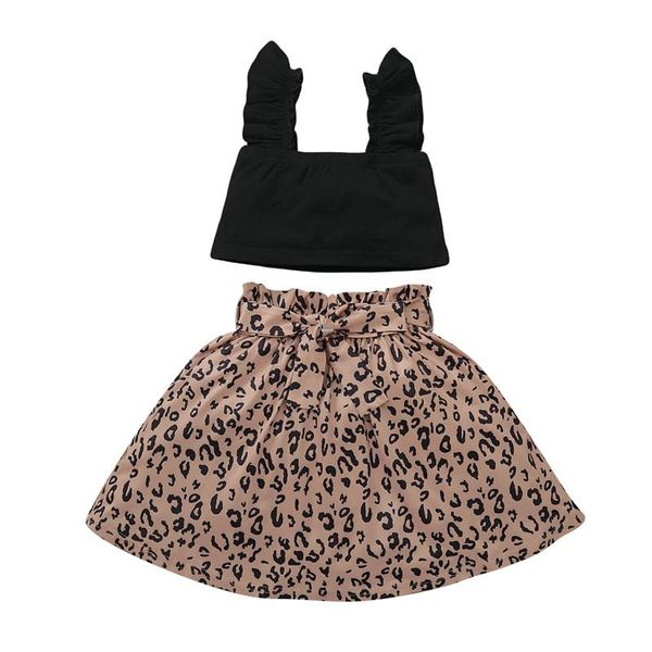 clothing sets baby toddler girl summer outfit solid color ruffle spaghetti straps tank + high waist leopard skirt 2 piece suits, White
clothing sets baby toddler girl summer outfit solid color ruffle spaghetti straps tank + high waist leopard skirt 2 piece suits, White