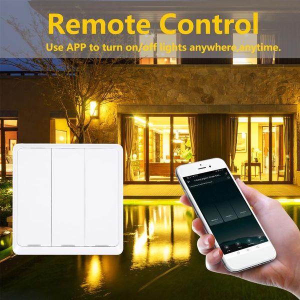 smart home control 3 gang zigbee scene switch wireless wall buttons panel voice app remote timing countdown function
smart home control 3 gang zigbee scene switch wireless wall buttons panel voice app remote timing countdown function