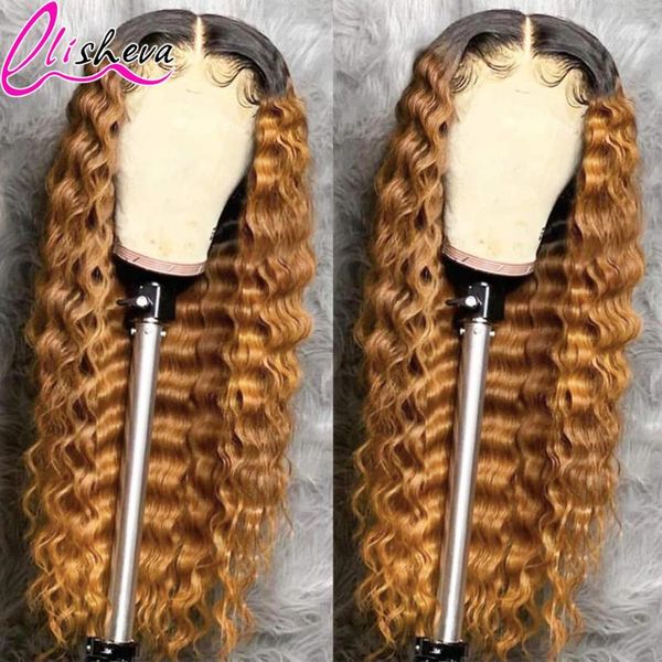 deep wave frontal wig 13x4 part 28 inch lace front human hair wigs ombre 1b 27 30 highlight, Black;brown
deep wave frontal wig 13x4 part 28 inch lace front human hair wigs ombre 1b 27 30 highlight, Black;brown