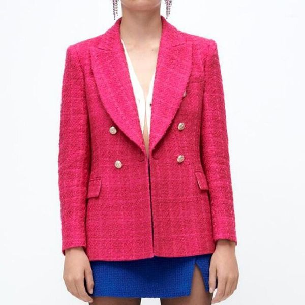 women's suits & blazers women tweed blazer coat 2021 autumn notched neck double breasted slim suit office lady ol business jacket s1619, White;black
women's suits & blazers women tweed blazer coat 2021 autumn notched neck double breasted slim suit office lady ol business jacket s1619, White;black