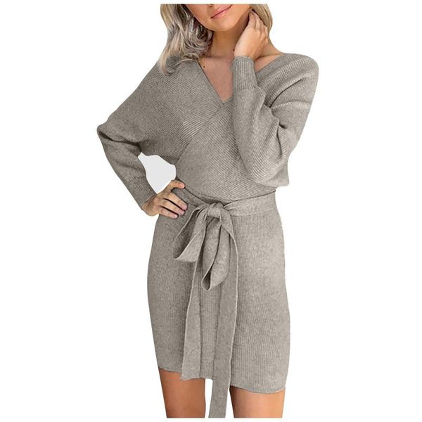 elegant dresses women's fashion knitted long sleeve v-neck hip wrap warm dress casual women spring femme robe, Black;gray
elegant dresses women's fashion knitted long sleeve v-neck hip wrap warm dress casual women spring femme robe, Black;gray