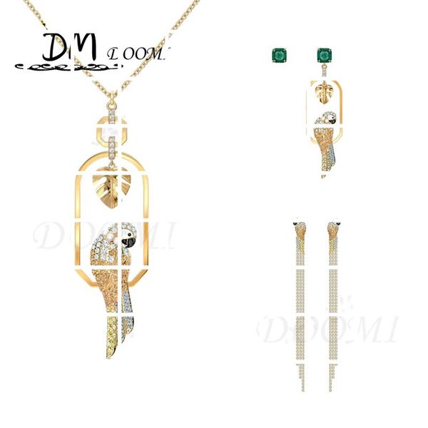 chains fashion jewelry swa1:1 2021 tropical parrot decoration garden swing crystal female necklace exquisite gift, Silver
chains fashion jewelry swa1:1 2021 tropical parrot decoration garden swing crystal female necklace exquisite gift, Silver