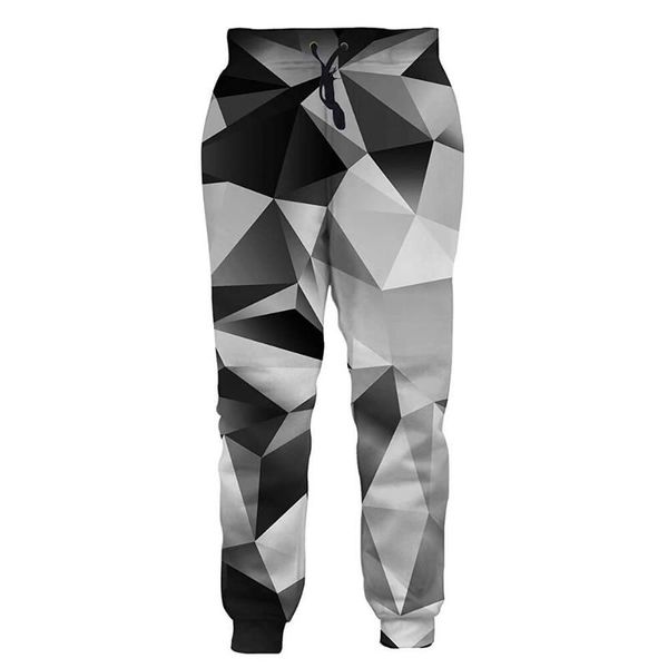 men's pants plstar cosmos brand trousers graphic black white diamond 3d printed men joggers streetwear cool casual sweatpants