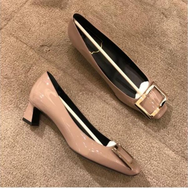 dress shoes 2021 autumn and winter women's patent leather square toe thick heel high heels mid-heel buckle wedding, Black
dress shoes 2021 autumn and winter women's patent leather square toe thick heel high heels mid-heel buckle wedding, Black