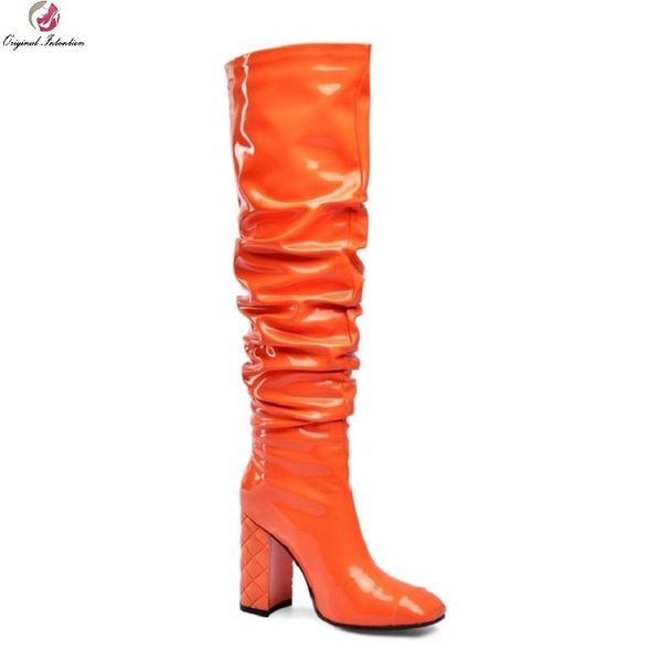 boots super women orange over knee pleated winter boot shoes square chunky heels basic shoe mujer large size 33-45, Black
boots super women orange over knee pleated winter boot shoes square chunky heels basic shoe mujer large size 33-45, Black
