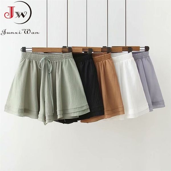 women summer casual chiffon short pants high waist all-match cute sweet girls ruffled loose a-line wide leg shorts korean 210719, White;black
women summer casual chiffon short pants high waist all-match cute sweet girls ruffled loose a-line wide leg shorts korean 210719, White;black