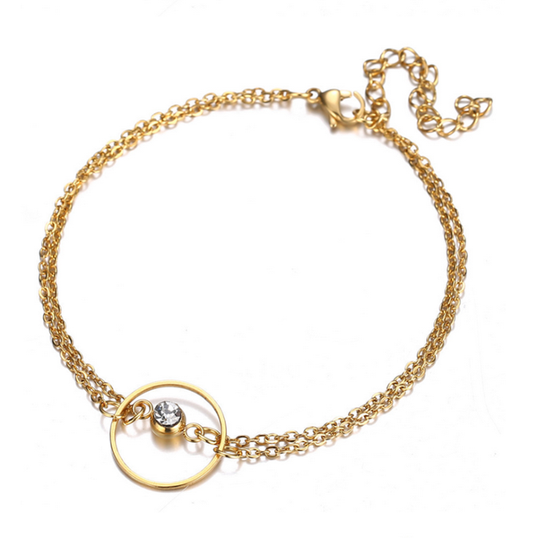 charm bracelets ladies stainless steel thin bracelet golden ring circle jewelry, Golden;silver
charm bracelets ladies stainless steel thin bracelet golden ring circle jewelry, Golden;silver