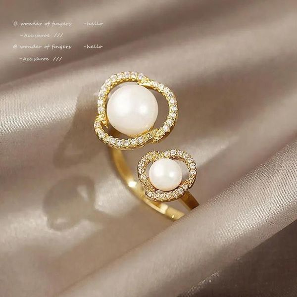 wedding rings luxury design pearl hollow flower gold opening for woman korean fashion jewelry girl's sweet finger accessories, Slivery;golden
wedding rings luxury design pearl hollow flower gold opening for woman korean fashion jewelry girl's sweet finger accessories, Slivery;golden
