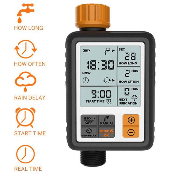 automatic garden watering timer lcd screen device waterproof programmable hose faucet for irrigation tools equipments
automatic garden watering timer lcd screen device waterproof programmable hose faucet for irrigation tools equipments