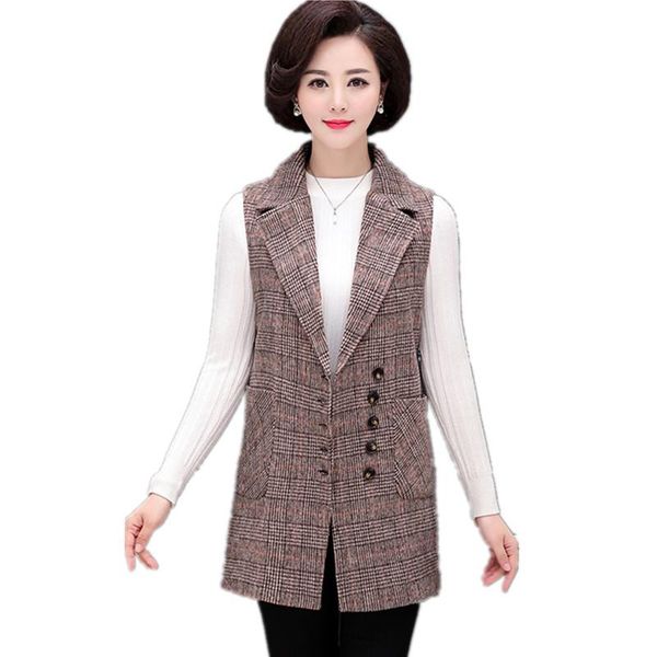 women's vests selling product in 2021 vest women middle age clothing lattice coat large size for k4631, Black;white
women's vests selling product in 2021 vest women middle age clothing lattice coat large size for k4631, Black;white