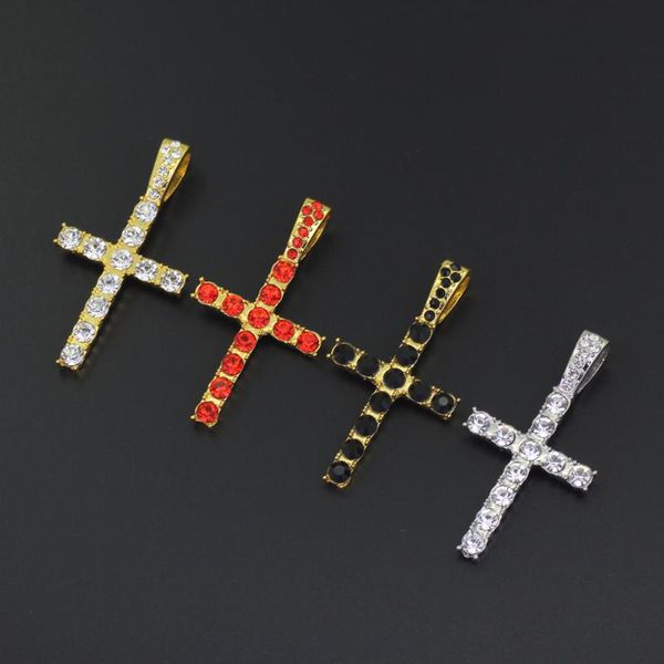 pendant necklaces 4 colors hip hop crystal cross necklace jewelry 24inch rope chain n698, Silver
pendant necklaces 4 colors hip hop crystal cross necklace jewelry 24inch rope chain n698, Silver