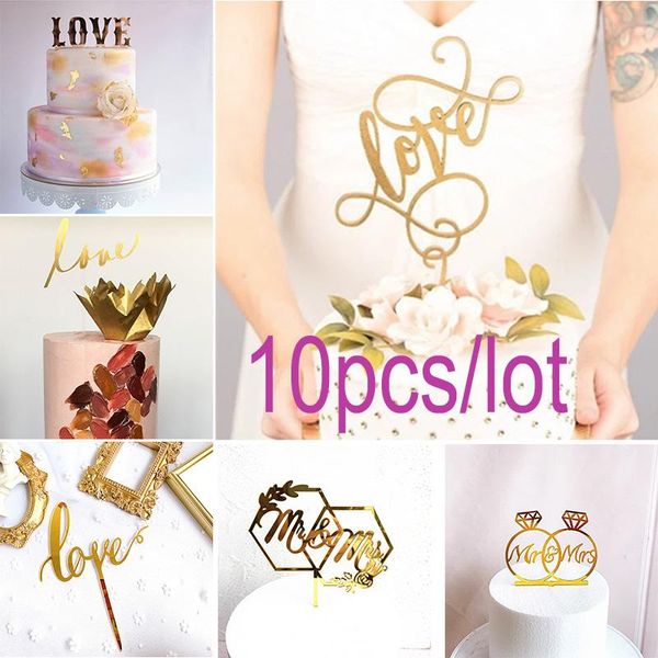 other festive & party supplies 10pcs/lot gold hand writing love wedding acrylic cake er valentine's day for decoration
other festive & party supplies 10pcs/lot gold hand writing love wedding acrylic cake er valentine's day for decoration