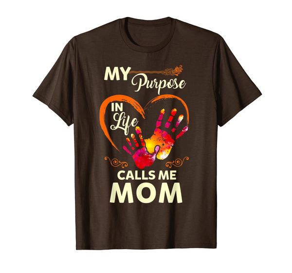 mother's day gift my purpose in life calls me mom t-shirt, White;black