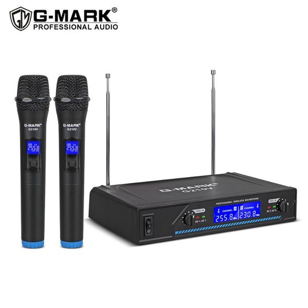 microphones g-mark g210v wireless microphone 2 channels vhf professional handheld mic for party karaoke church show meeting
microphones g-mark g210v wireless microphone 2 channels vhf professional handheld mic for party karaoke church show meeting