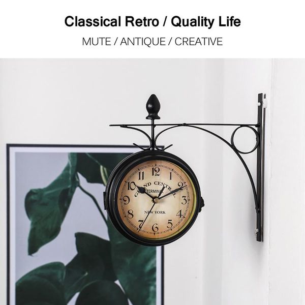 european-style double-sided wall clock creative classic clocks metal home decor hanging living room
european-style double-sided wall clock creative classic clocks metal home decor hanging living room