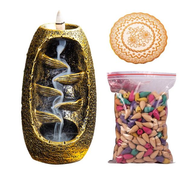 incense burner*1 fragrant cone *50 anti-slip mat*1 river mountain holder waterfall smoke burner home decoration fragrance lamps
incense burner*1 fragrant cone *50 anti-slip mat*1 river mountain holder waterfall smoke burner home decoration fragrance lamps
