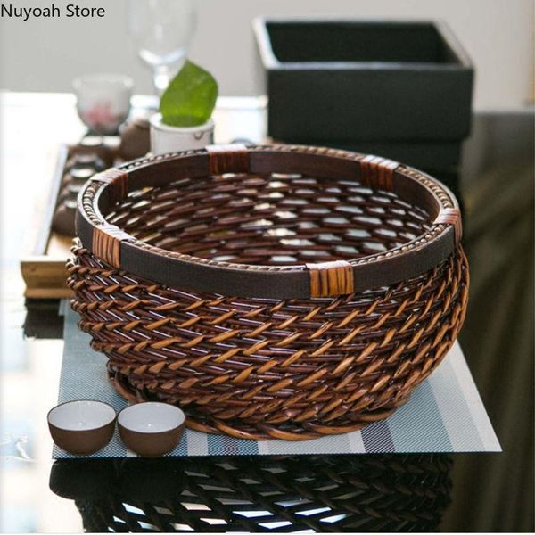 storage baskets fruit basket rattan woven bamboo tray living room round straw handle deskdecoration
storage baskets fruit basket rattan woven bamboo tray living room round straw handle deskdecoration