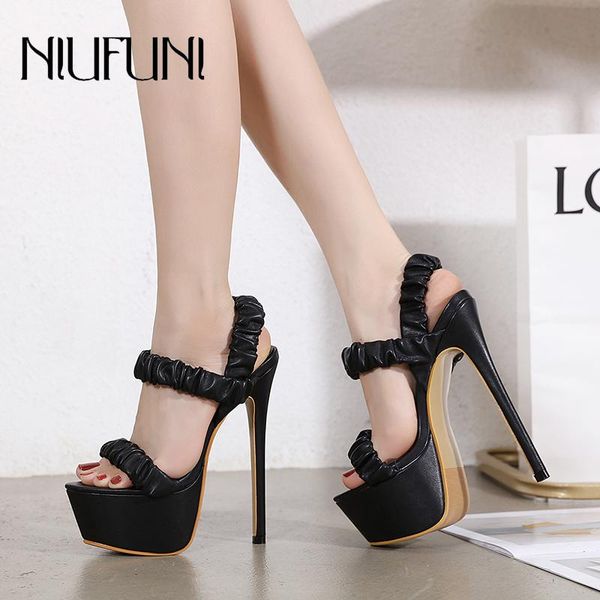 sandals niufuni ultra-fine high-heeled women's waterproof platform open-toe elastic band shoes black party
sandals niufuni ultra-fine high-heeled women's waterproof platform open-toe elastic band shoes black party