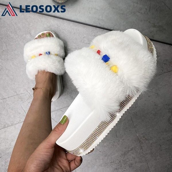 plush white 36-45 slippers women furrs multi colour ladies fluffy home thickened sole female beach sandals l27, Black
plush white 36-45 slippers women furrs multi colour ladies fluffy home thickened sole female beach sandals l27, Black