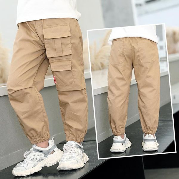 boys' trousers spring and autumn fashion red label overalls korean edition, Blue
boys' trousers spring and autumn fashion red label overalls korean edition, Blue