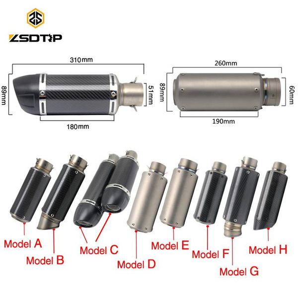 motorcycle exhaust system zsdtrp 51/60mm muffler sc gp escape mufflers carbon fiber pipe for z1000 z750 z800 ninja250
motorcycle exhaust system zsdtrp 51/60mm muffler sc gp escape mufflers carbon fiber pipe for z1000 z750 z800 ninja250
