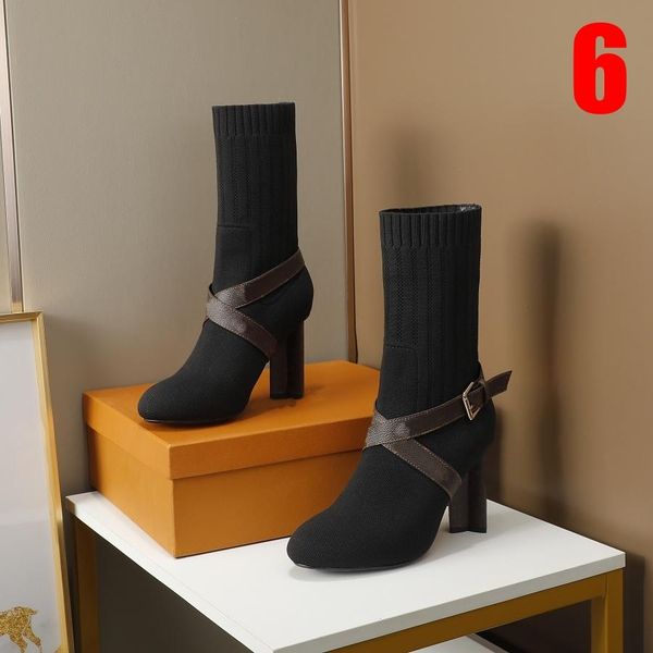 winter luxury socks heeled heel boots fashion knitted elastic boot designer classic alphabetic women shoes lady letter thick high heels boot, Black
winter luxury socks heeled heel boots fashion knitted elastic boot designer classic alphabetic women shoes lady letter thick high heels boot, Black